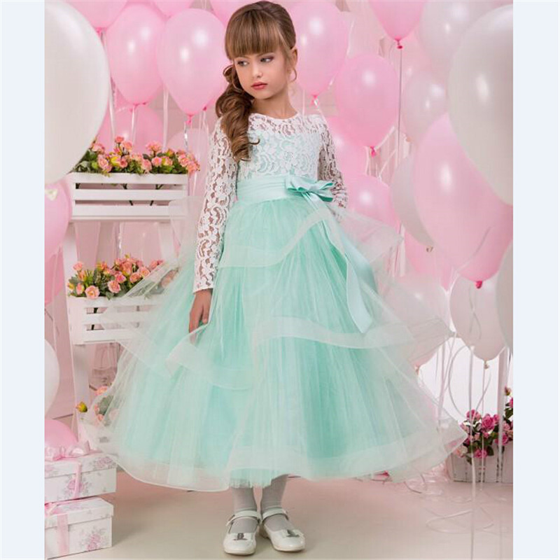 mint flower girl dress
