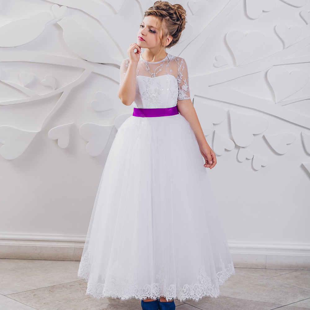 Purple Flower Girl Dresses for Weddings