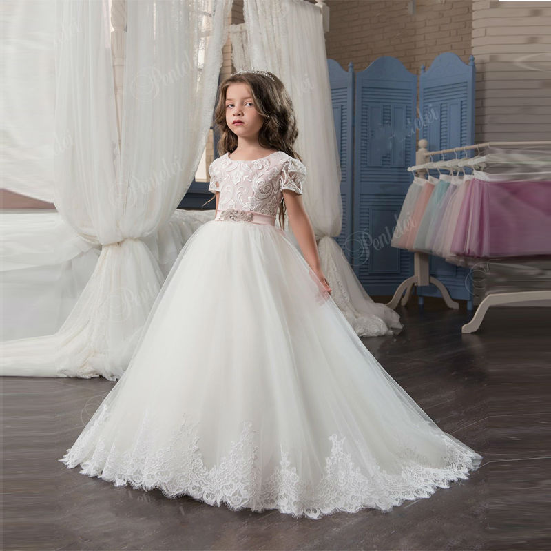 Hot Sale New Arrival Elegant Flower Girl Dress For Wedding Lace ...
